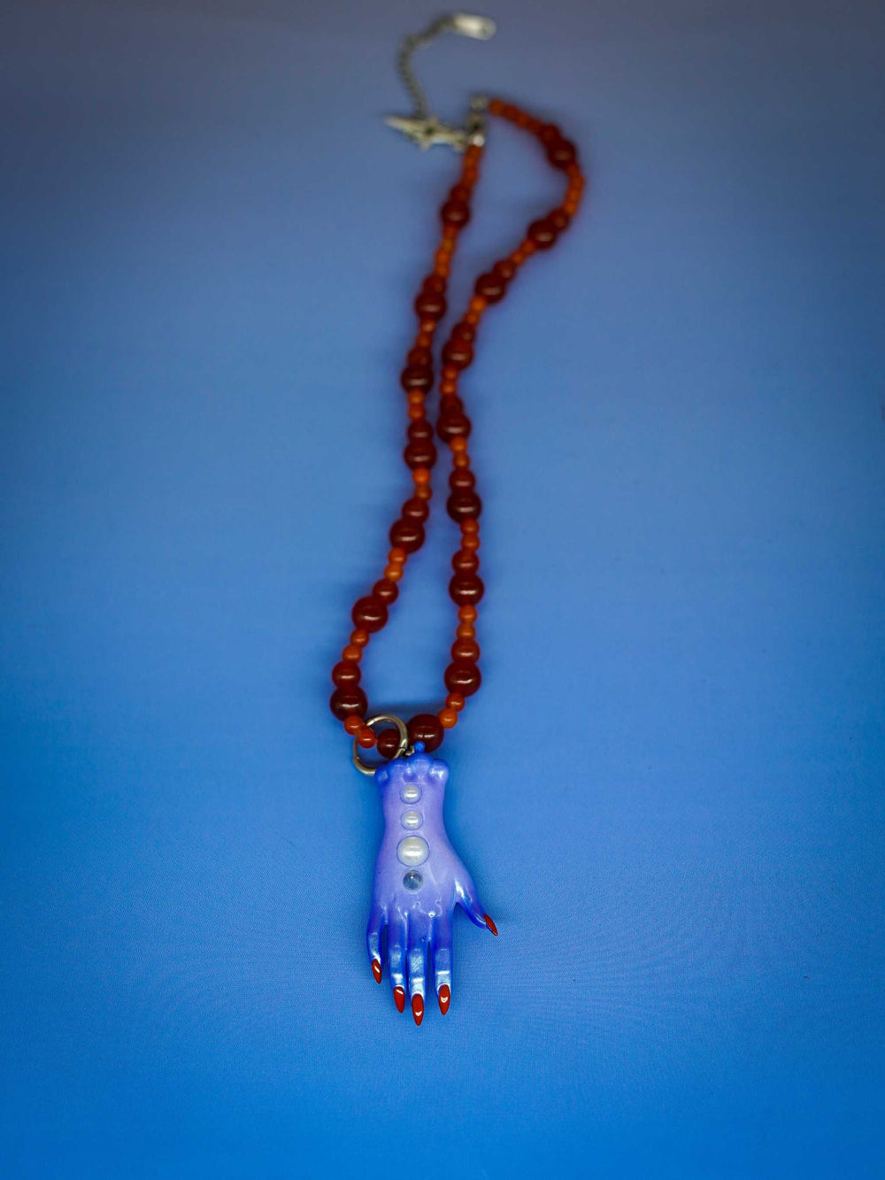 Blue Fairy Goblin Hands Earrings, Necklace & Hairclips