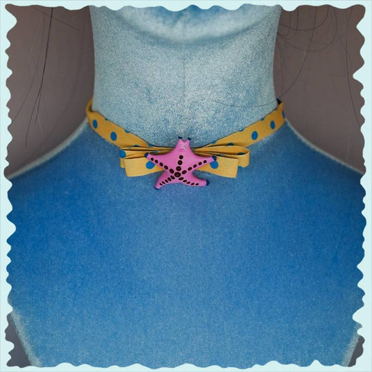 SeaStar Cat Hairclip & Brooch in Alluring Magenta & Navy
